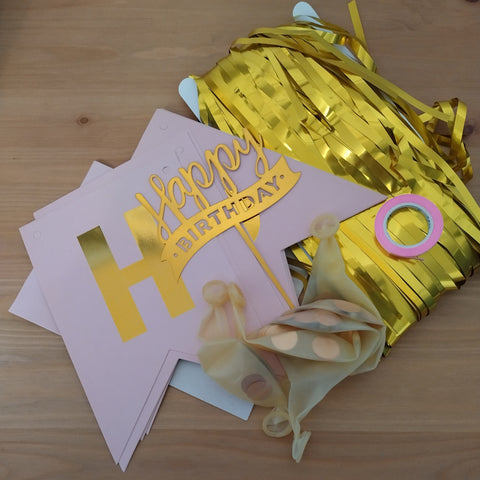 Pink and gold Birthday Bundle