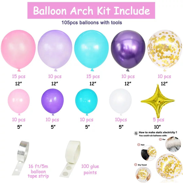 Balloon garland kit - unicorn colours