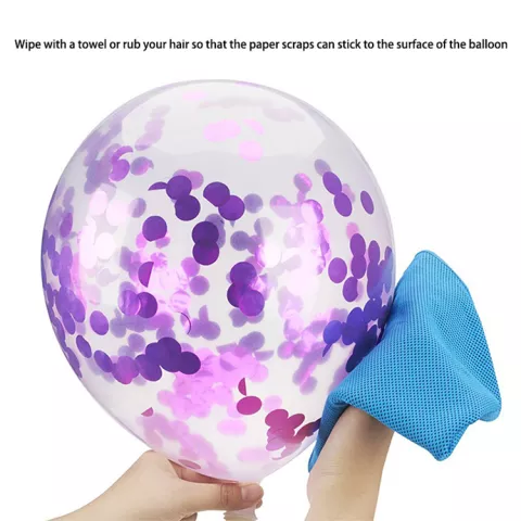 Purple confetti balloons 5pk