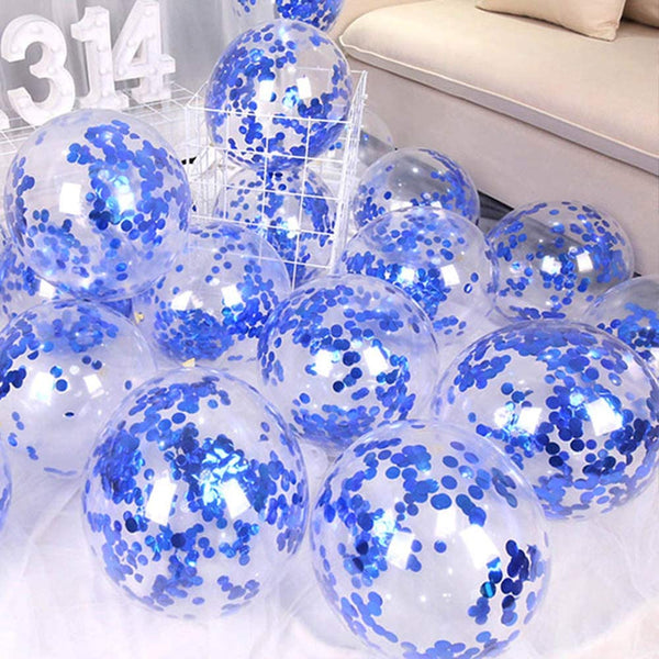 Blue confetti balloons 5pk