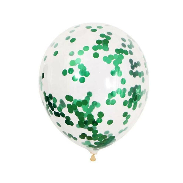 Green confetti balloons 5pk
