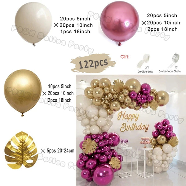 Balloon garland kit - pink and gold glamour