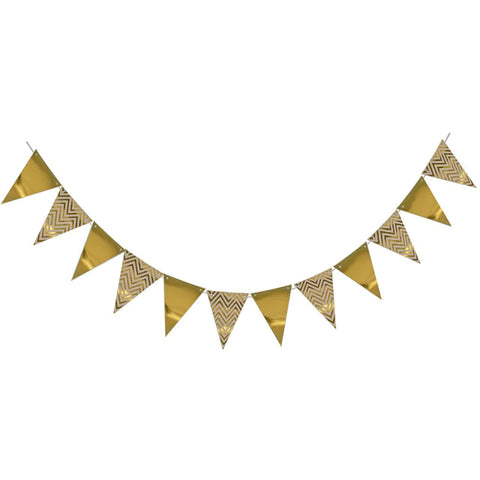 Gold flag bunting