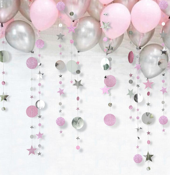 Glitter and Mirror Garlands 4m click for colours