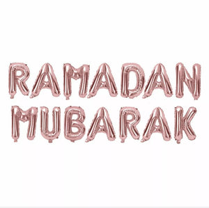 Ramadan Mubarak Foil Balloon Rose Gold