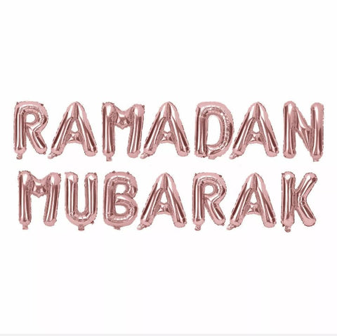 Ramadan Mubarak Foil Balloon Rose Gold