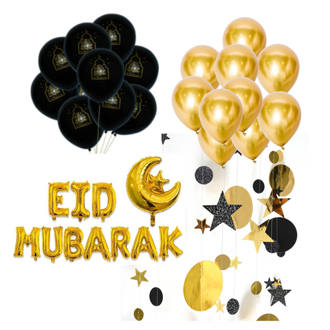 Black and Gold Eid Decoration Bundle