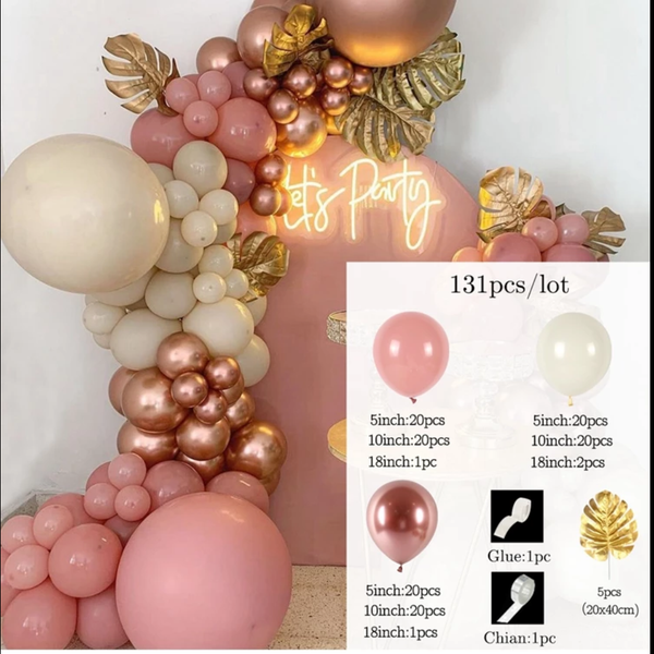 Balloon garland kit - pink gold