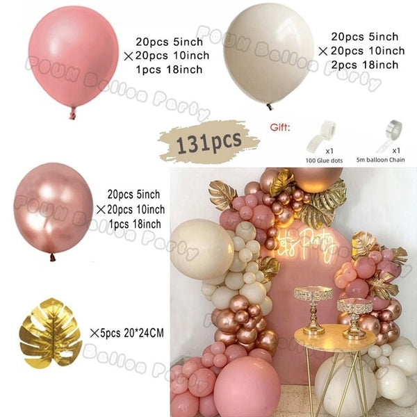 Balloon garland kit - pink gold